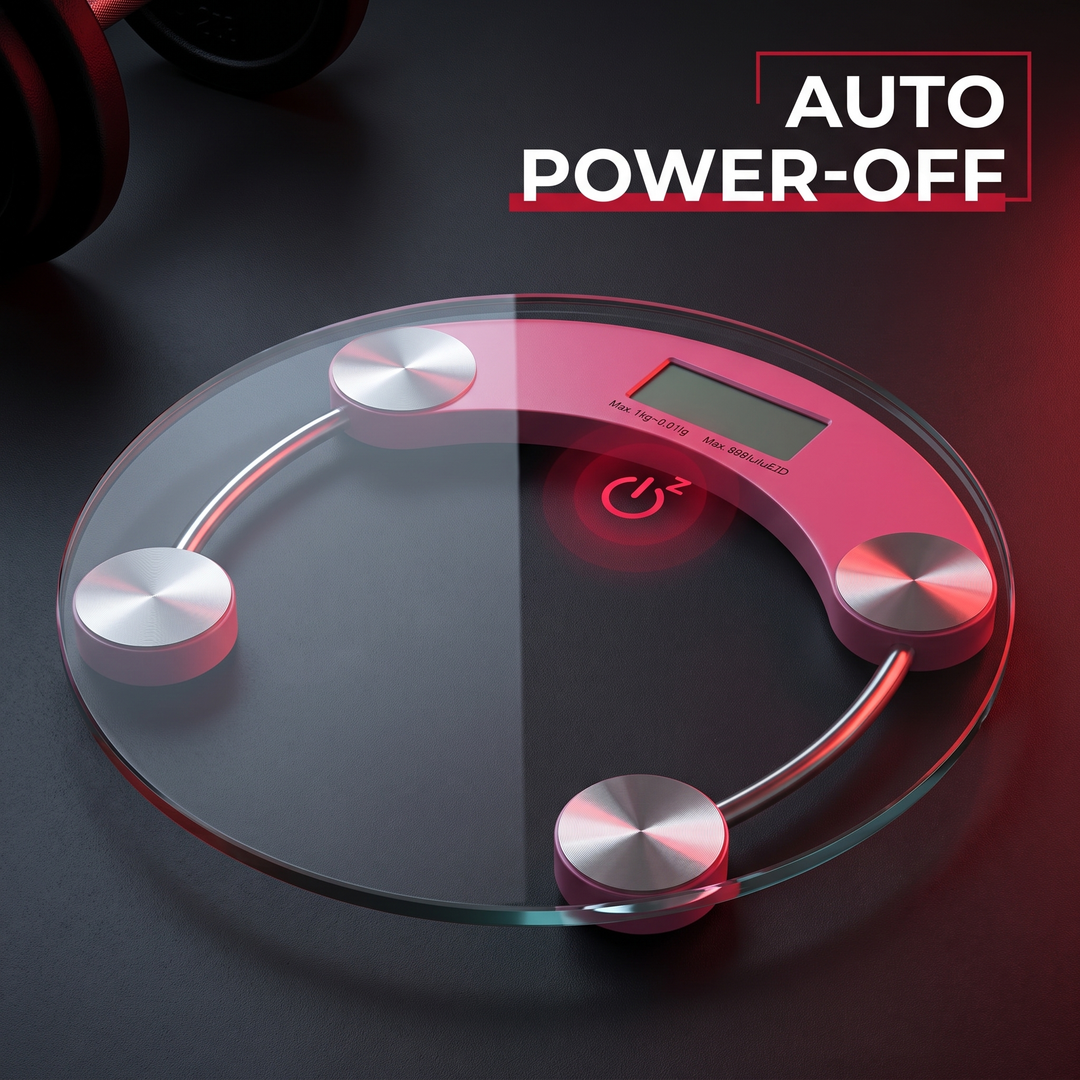 Auto power-off function - energy-saving fitness scale feature
