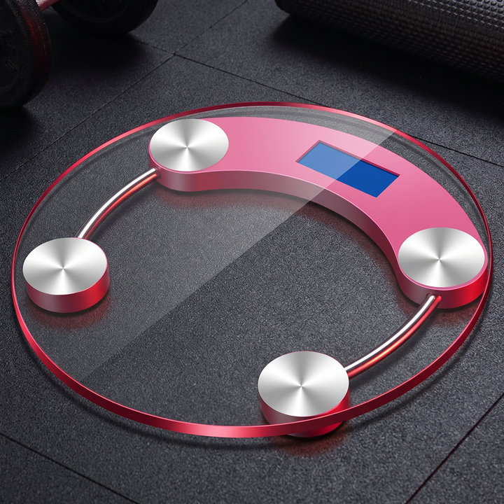 Angled view of USB rechargeable digital body weight scale