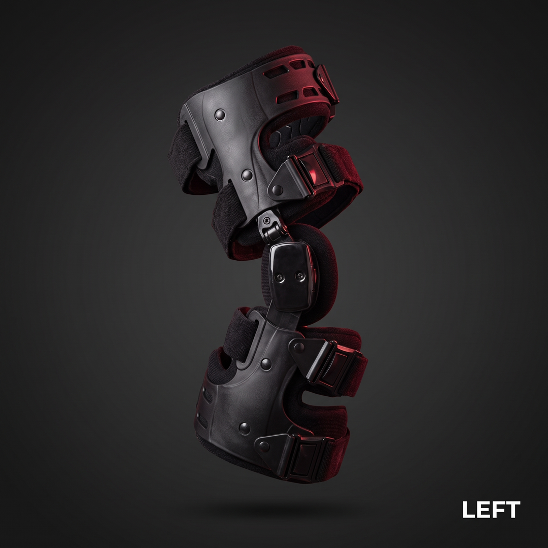PHYSIOATHLETX adjustable knee brace - Left leg configuration
