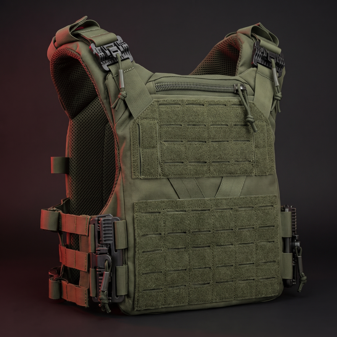 Professional Tactical Plate Carrier Vest MOLLE Chest Rig - Green