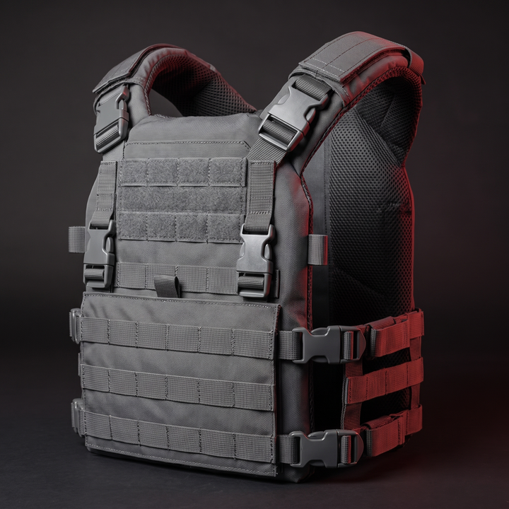 Professional Tactical Plate Carrier Vest MOLLE Chest Rig - Grey