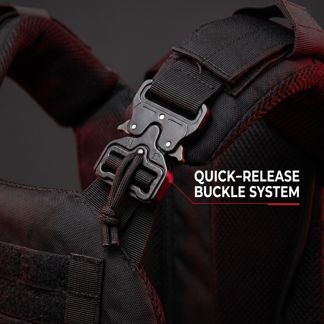 Professional Tactical Plate Carrier Vest - Quick-Release Buckle System