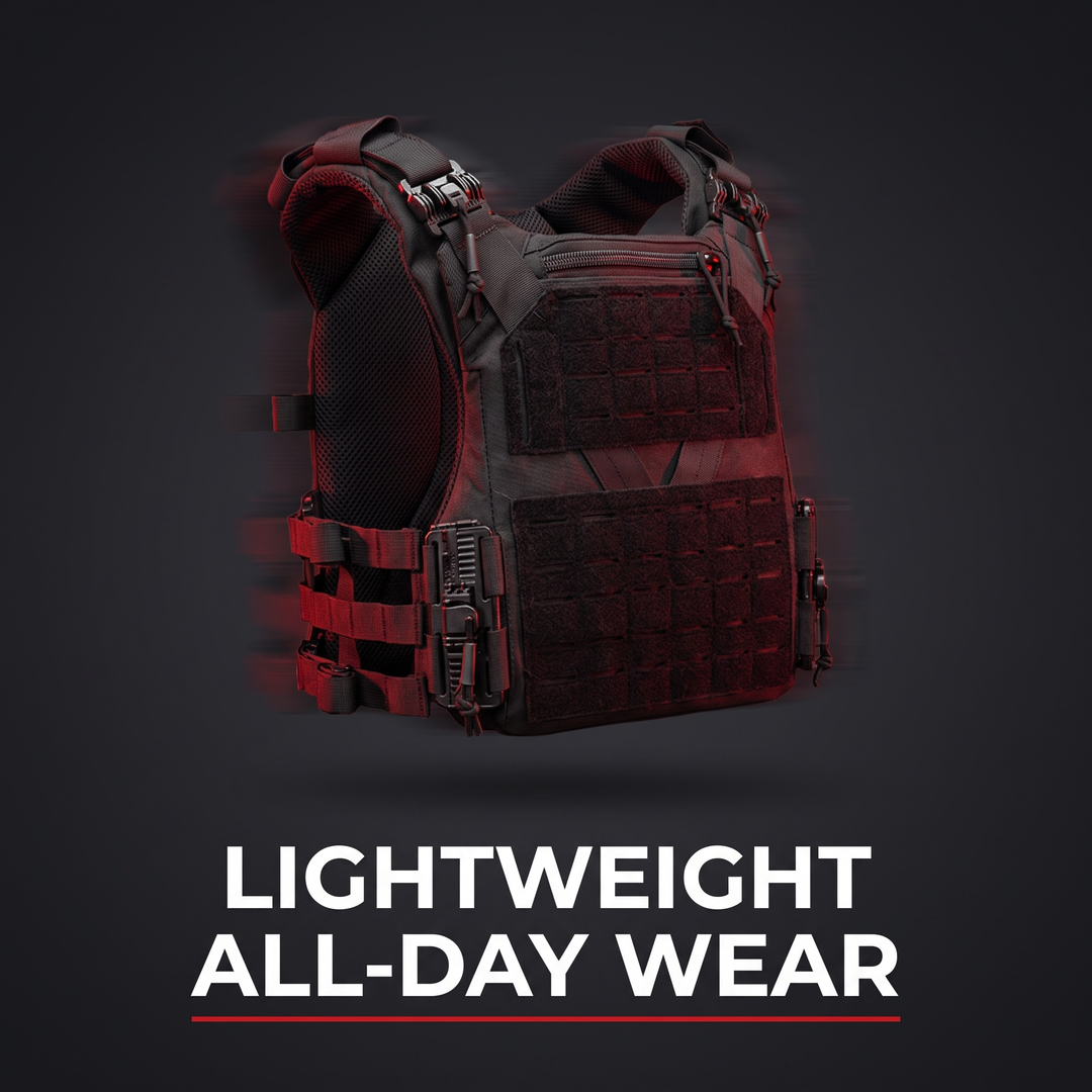 Professional Tactical Plate Carrier Vest - Lightweight All-Day Wear
