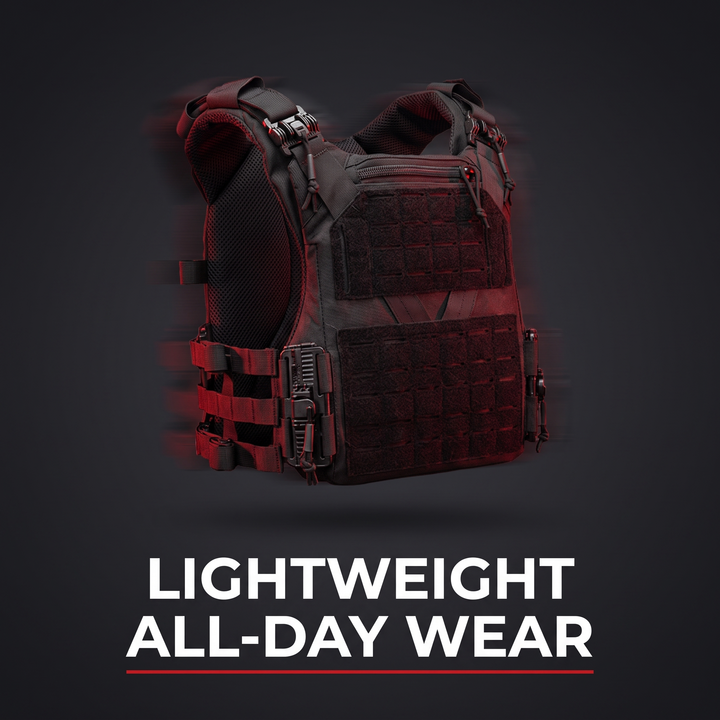 Professional Tactical Plate Carrier Vest - Lightweight All-Day Wear