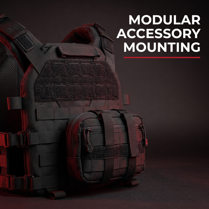 Professional Tactical Plate Carrier Vest - Modular Accessory Mounting