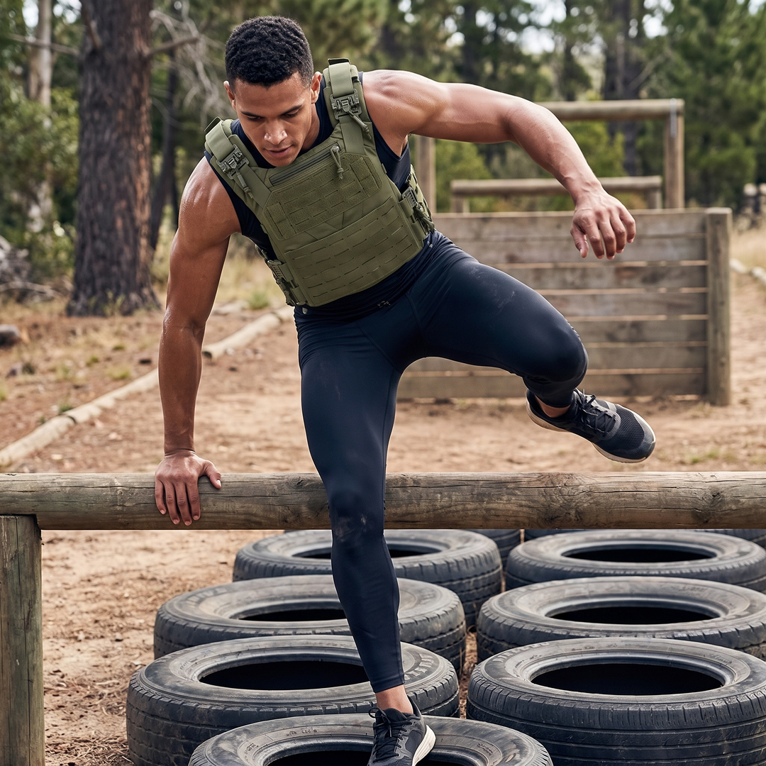 Professional Tactical Plate Carrier Vest - Outdoor Obstacle Training Course Lifestyle