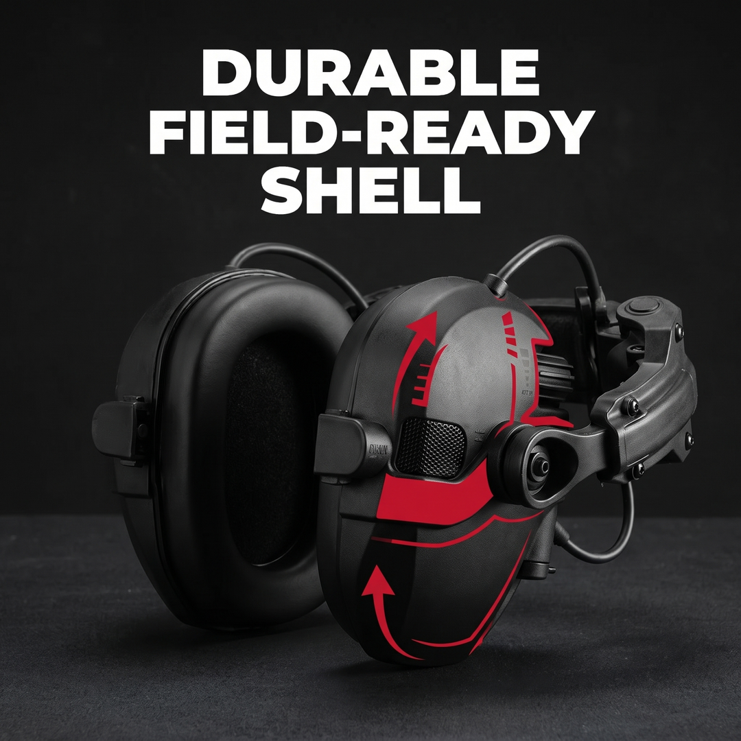 Professional Tactical Helmet Headset Active Noise Cancelling Ear Protection - Durable Field-Ready Shell Feature