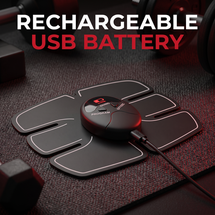 Professional EMS Electric Muscle Stimulator Wireless Hip Buttocks Abs Trainer Body Toning Fitness Massager for Home Gym Strength Recovery - rechargeable USB battery