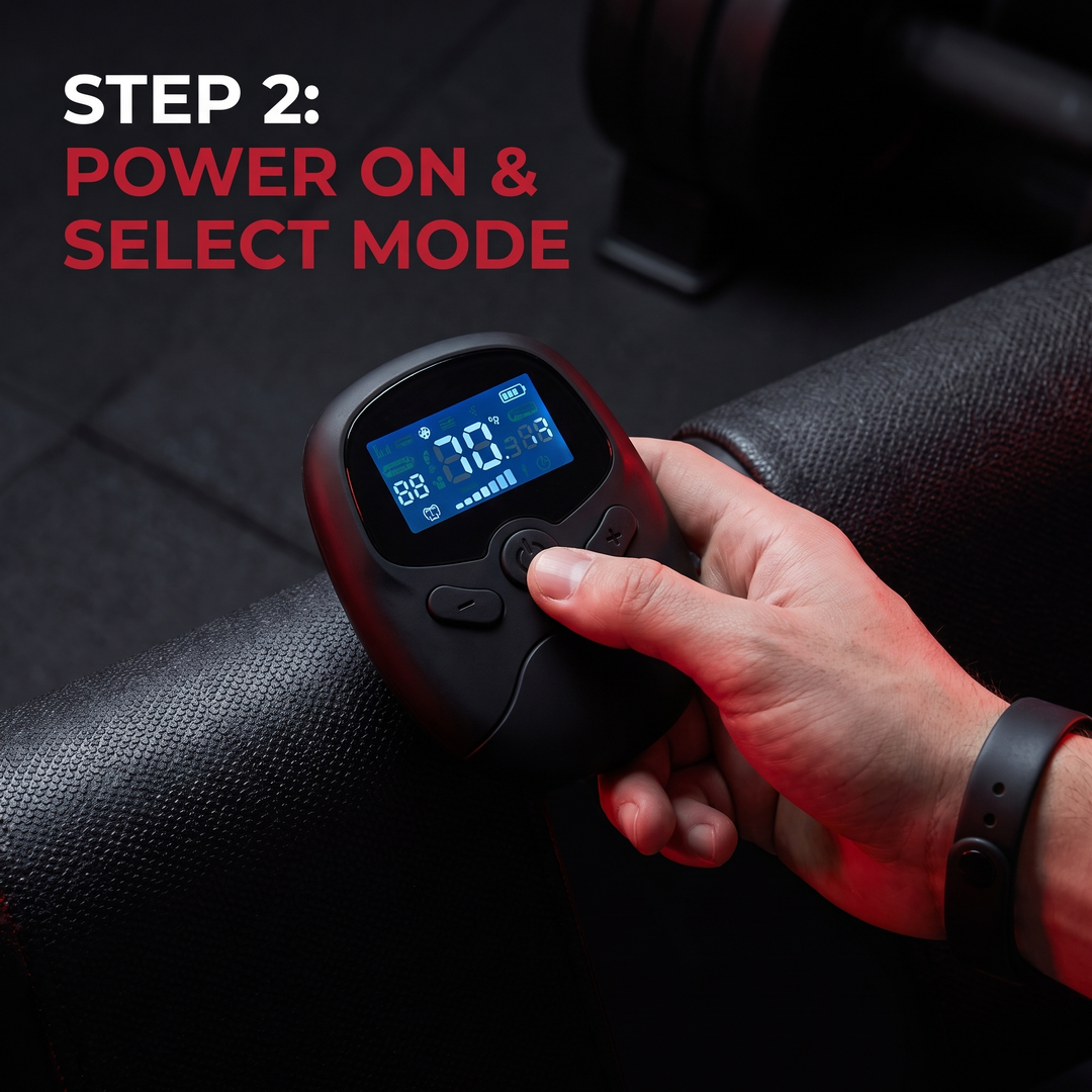 Professional EMS Electric Muscle Stimulator Wireless Hip Buttocks Abs Trainer Body Toning Fitness Massager for Home Gym Strength Recovery - step 2 power on and select mode
