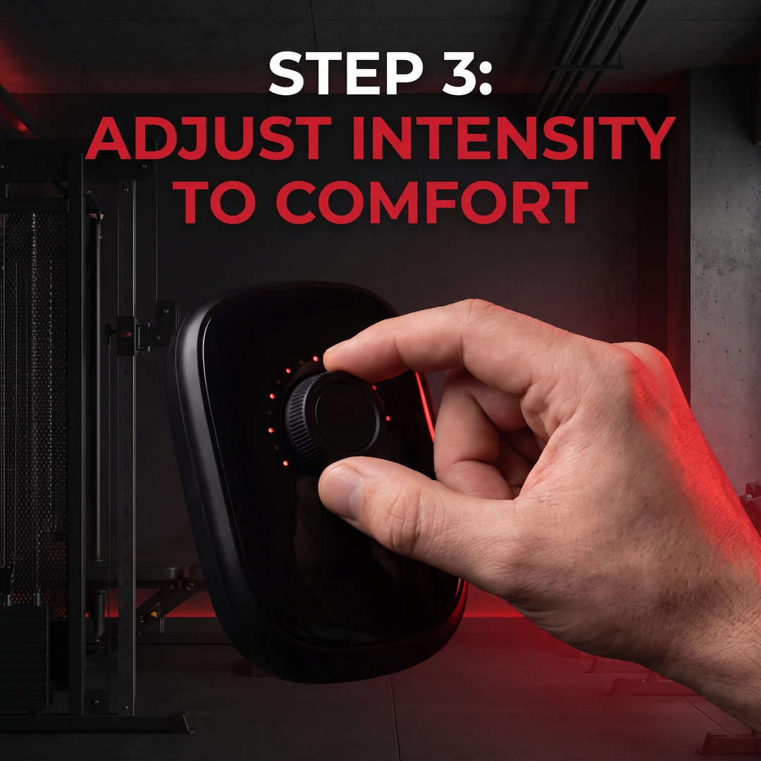 Professional EMS Electric Muscle Stimulator Wireless Hip Buttocks Abs Trainer Body Toning Fitness Massager for Home Gym Strength Recovery - step 3 adjust intensity to comfort