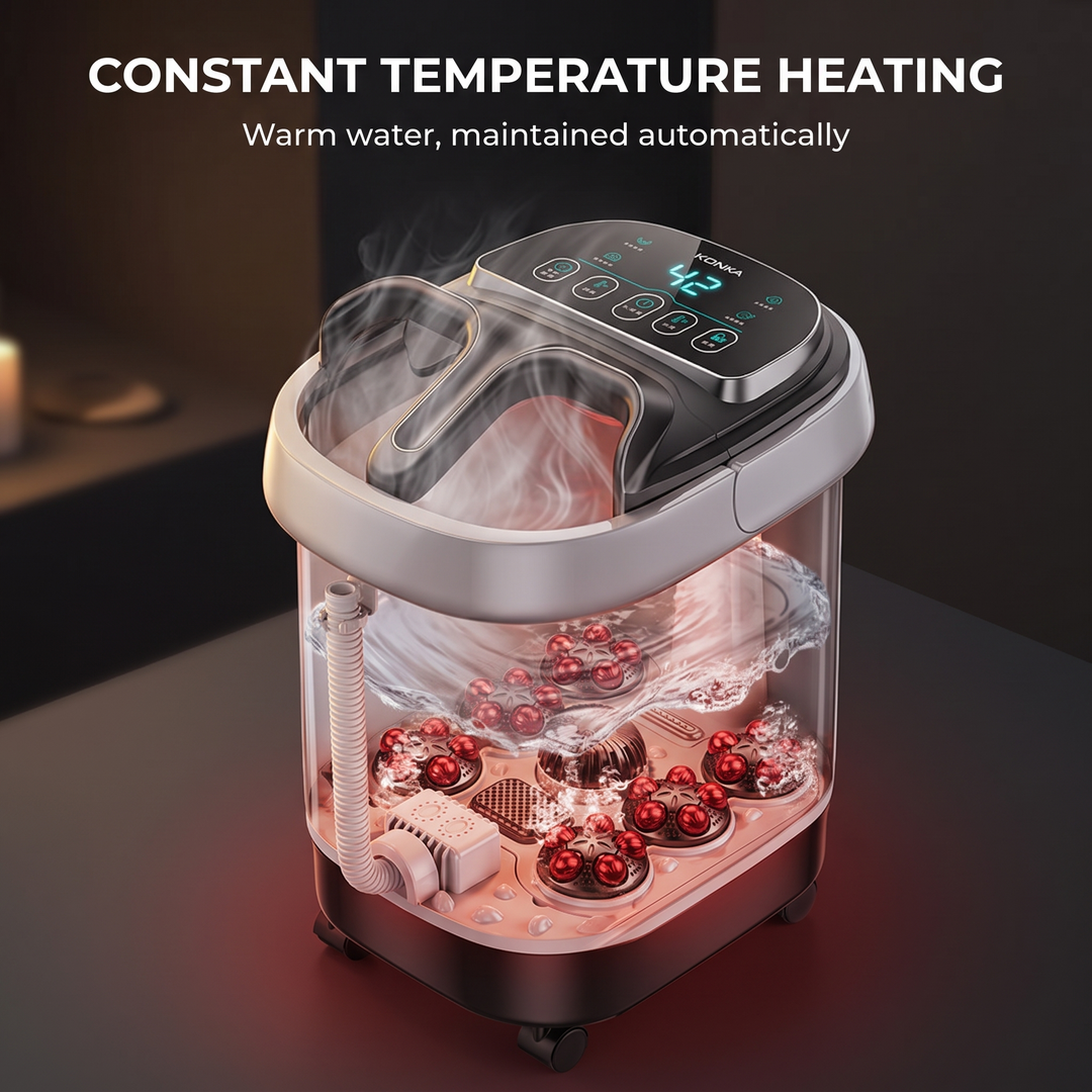 Electric Foot Spa Bath Massager Automatic Foot Soak Bucket with Heat Fumigation Constant Temperature Portable Home Foot Care Basin