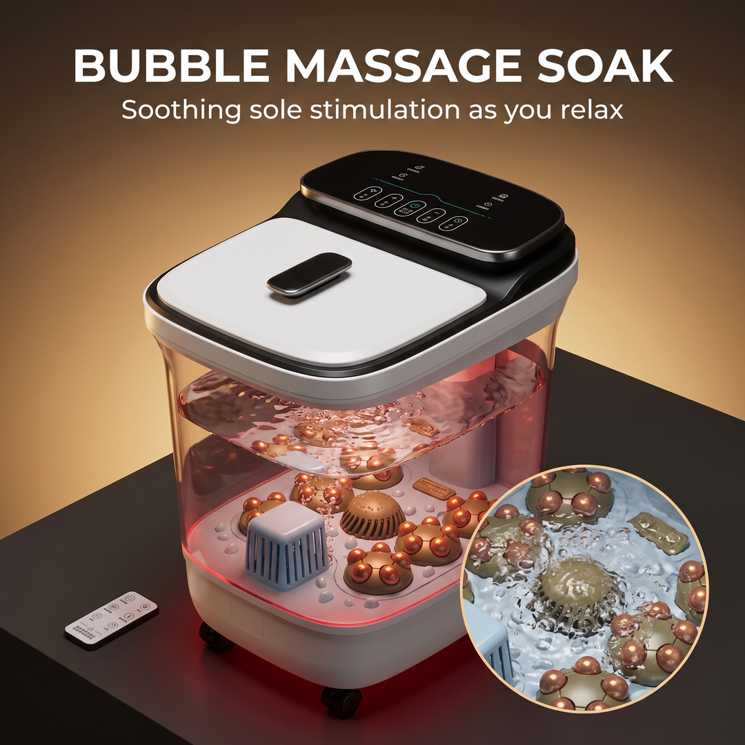 Electric Foot Spa Bath Massager Automatic Foot Soak Bucket with Heat Fumigation Constant Temperature Portable Home Foot Care Basin