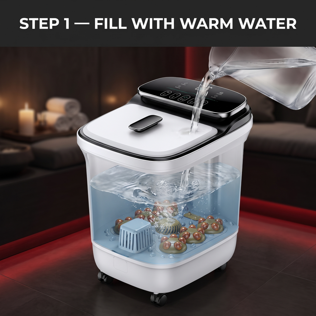 Electric Foot Spa Bath Massager Automatic Foot Soak Bucket with Heat Fumigation Constant Temperature Portable Home Foot Care Basin
