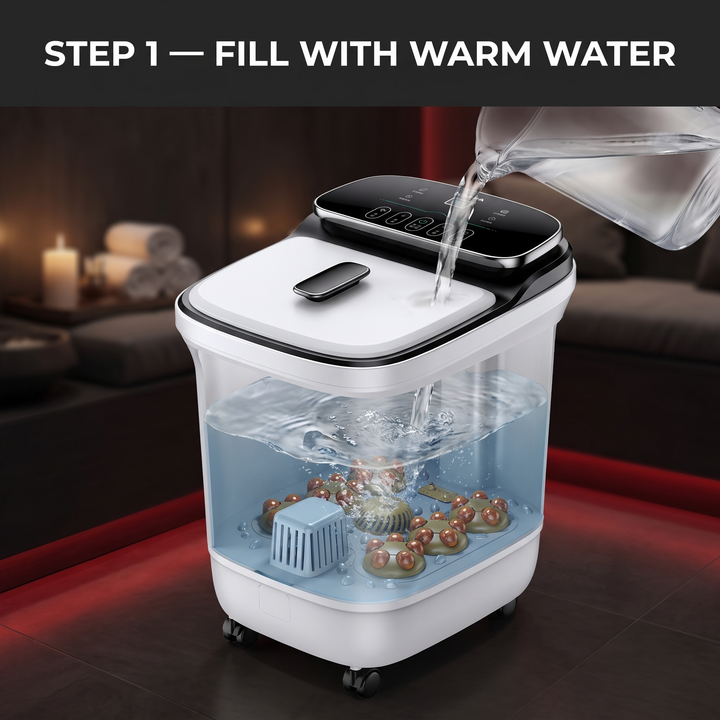 Electric Foot Spa Bath Massager Automatic Foot Soak Bucket with Heat Fumigation Constant Temperature Portable Home Foot Care Basin