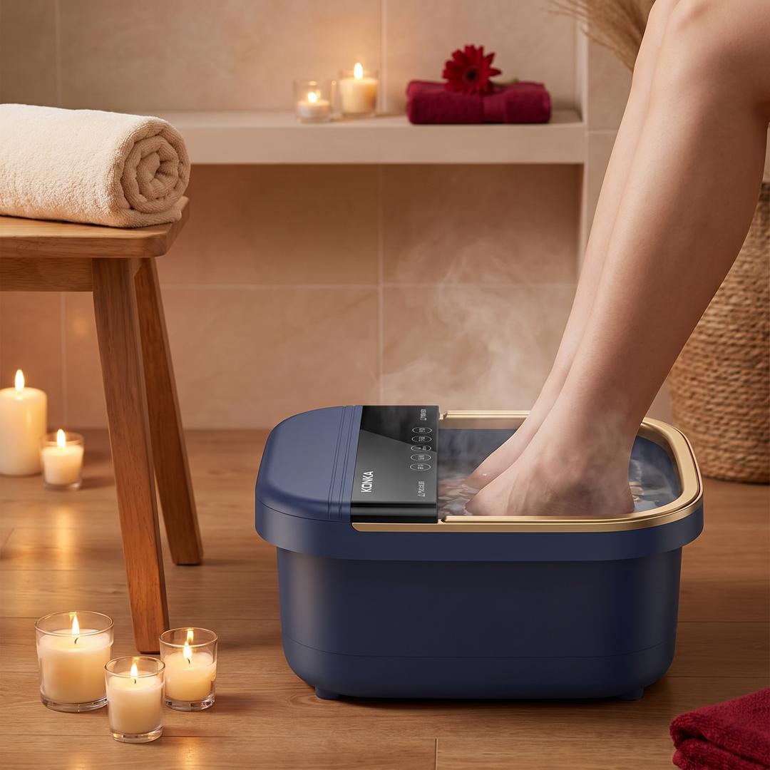 Electric Foot Spa Bath Massager Automatic Foot Soak Bucket with Heat Fumigation Constant Temperature Portable Home Foot Care Basin