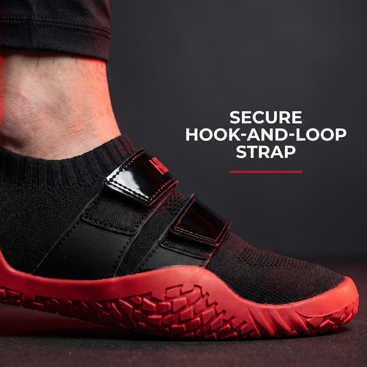 Secure hook-and-loop strap system close-up