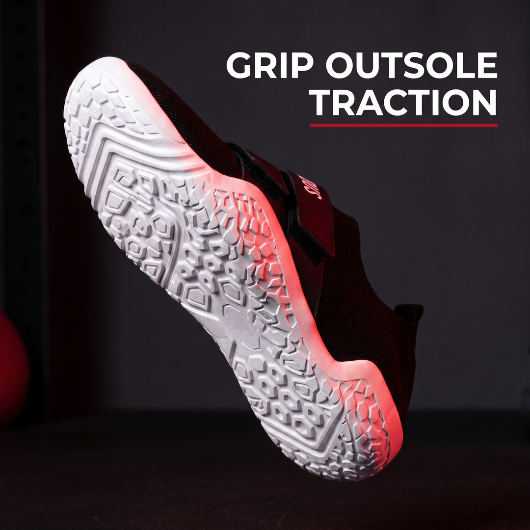 Grip outsole traction - bottom sole tread view