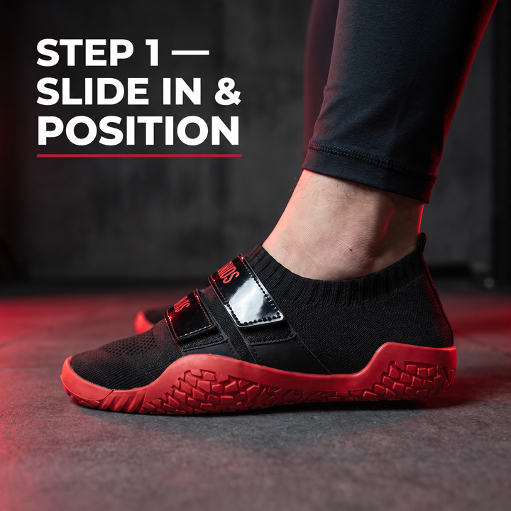 How to wear step 1 - slide foot in and position