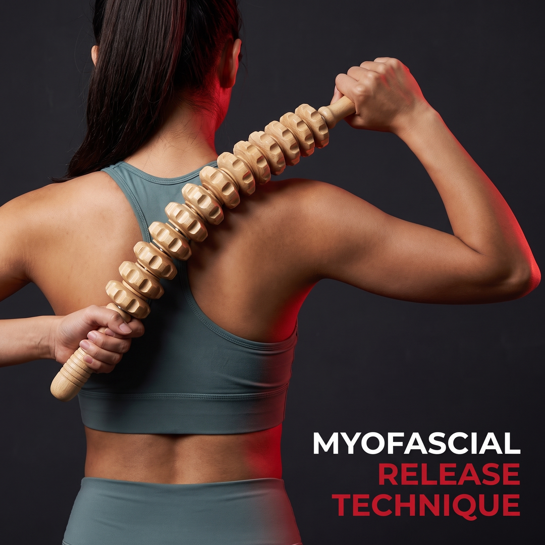 Wooden Back Massager Technique - Myofascial Release