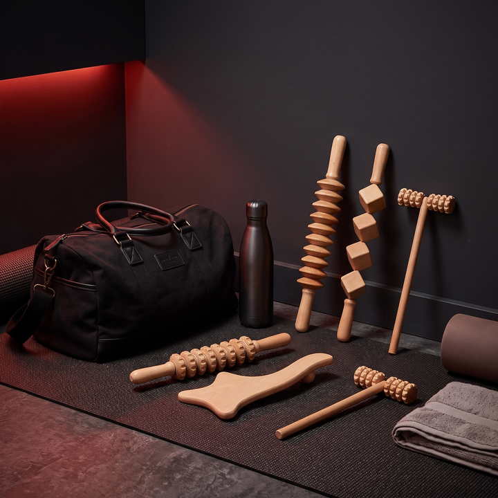 Wooden Massage Roller Set - Home Recovery Gym Corner