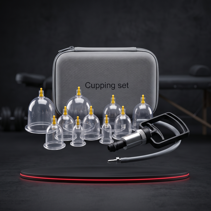 Professional Cupping Therapy Set Vacuum Cups with Hand Pump Multiple Sizes Massage Cupping Kit for Muscle Recovery Myofascial Release Home Use Physiotherapy