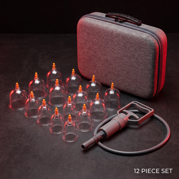 Professional Cupping Therapy Set Vacuum Cups with Hand Pump Multiple Sizes Massage Cupping Kit for Muscle Recovery Myofascial Release Home Use Physiotherapy