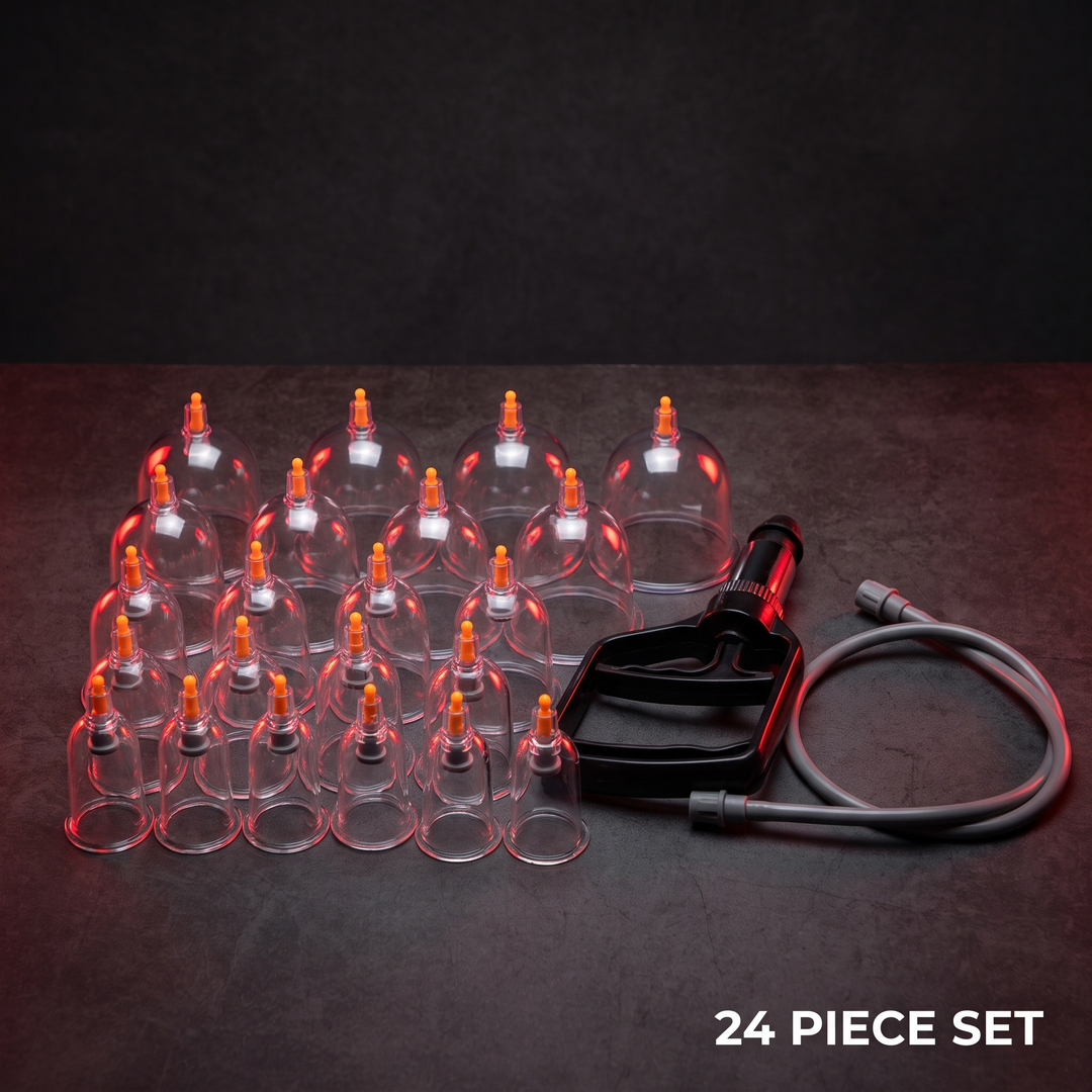 Professional Cupping Therapy Set Vacuum Cups with Hand Pump Multiple Sizes Massage Cupping Kit for Muscle Recovery Myofascial Release Home Use Physiotherapy