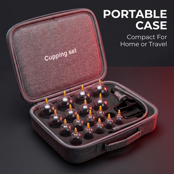 Professional Cupping Therapy Set Vacuum Cups with Hand Pump Multiple Sizes Massage Cupping Kit for Muscle Recovery Myofascial Release Home Use Physiotherapy