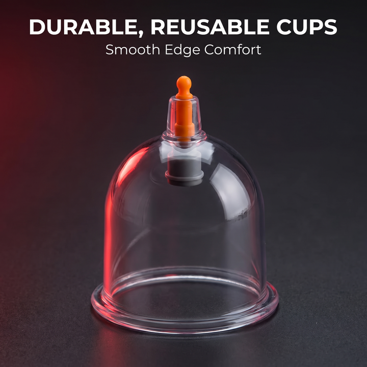 Professional Cupping Therapy Set Vacuum Cups with Hand Pump Multiple Sizes Massage Cupping Kit for Muscle Recovery Myofascial Release Home Use Physiotherapy