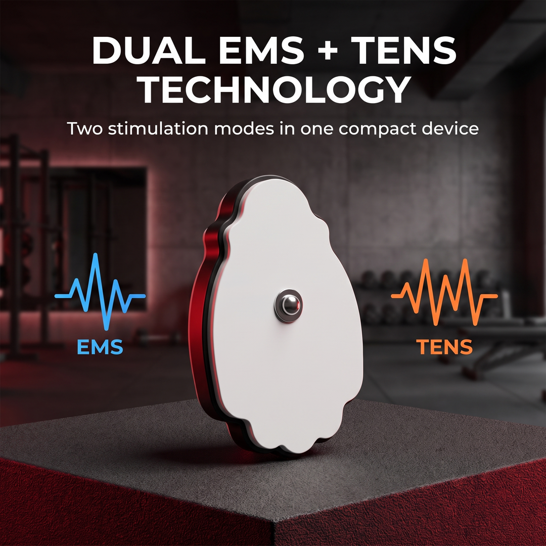 Dual EMS and TENS technology muscle stimulator device