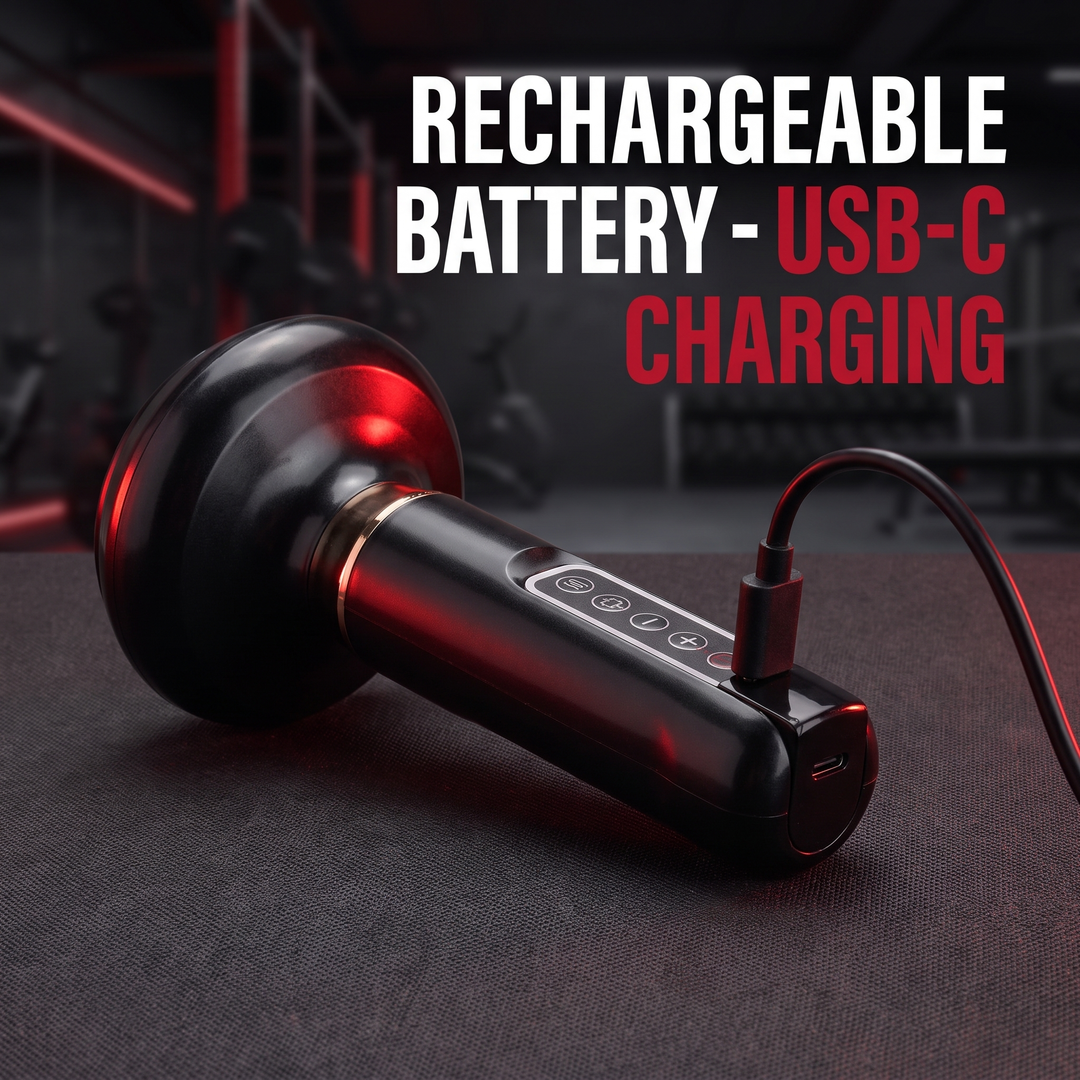 Rechargeable USB-C battery, vacuum suction massager