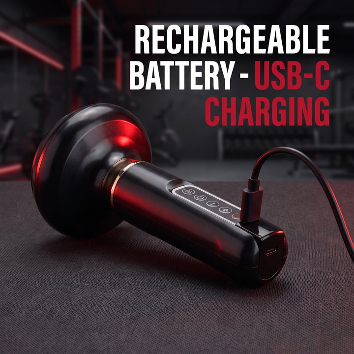 Rechargeable USB-C battery, vacuum suction massager