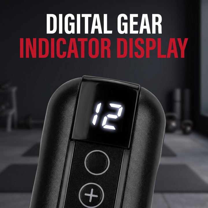 Digital gear indicator display, vacuum suction massager