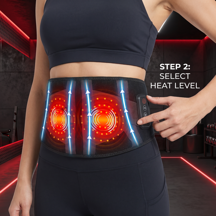 How to use heated waist support belt - step 2 select heat level