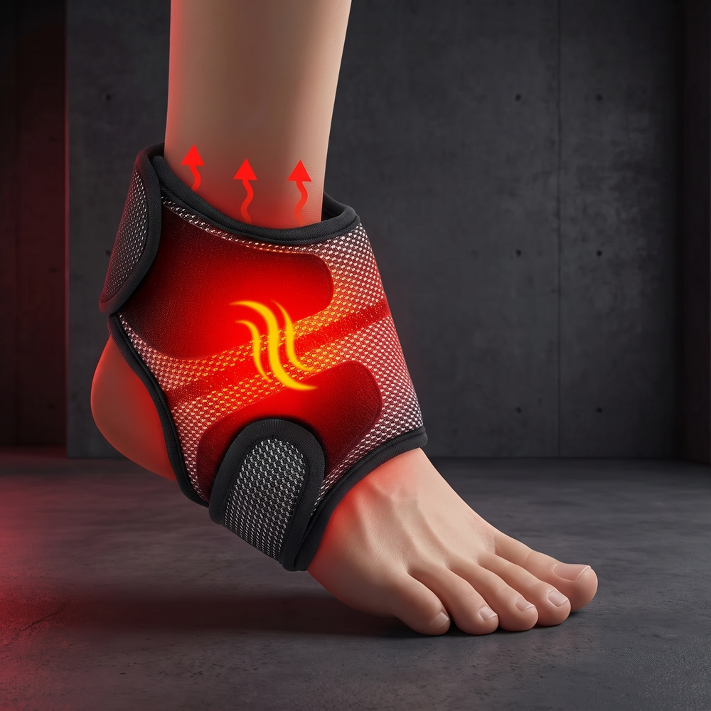Electric Air Pressure Foot Massager Ankle Leg Compression Massager with Heat Vibration Blood Circulation Support USB Powered Recovery Device