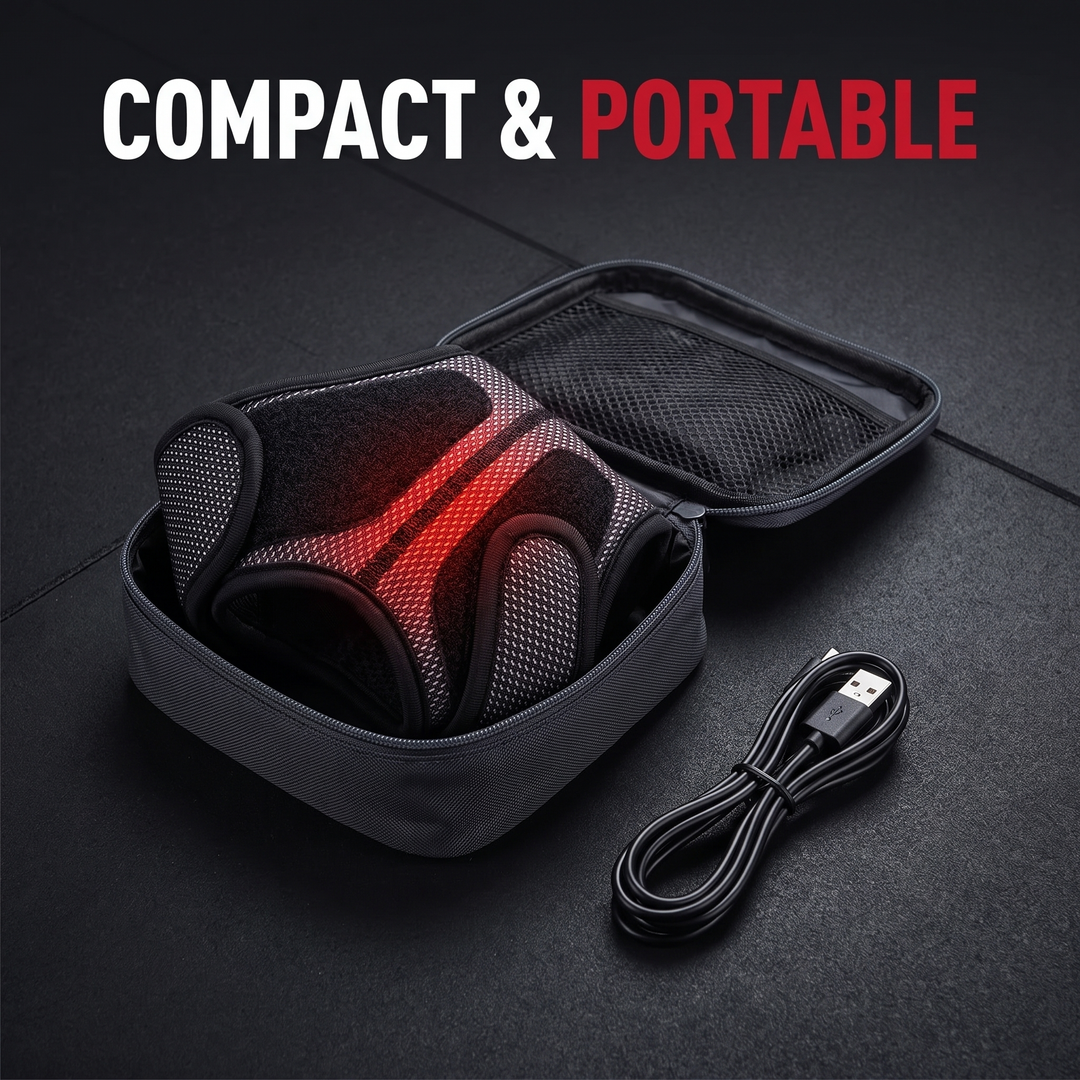 Electric Air Pressure Foot Massager Ankle Leg Compression Massager with Heat Vibration Blood Circulation Support USB Powered Recovery Device