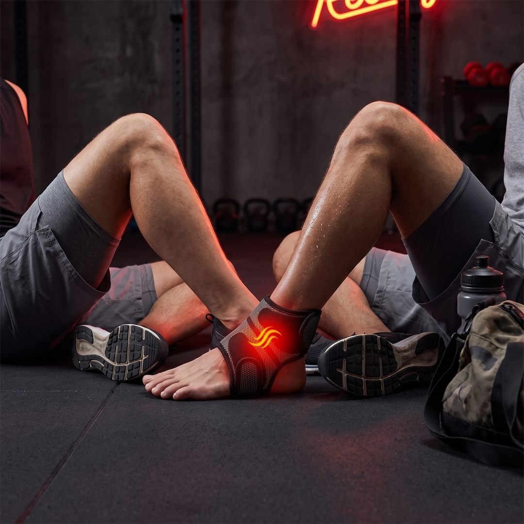 Electric Air Pressure Foot Massager Ankle Leg Compression Massager with Heat Vibration Blood Circulation Support USB Powered Recovery Device
