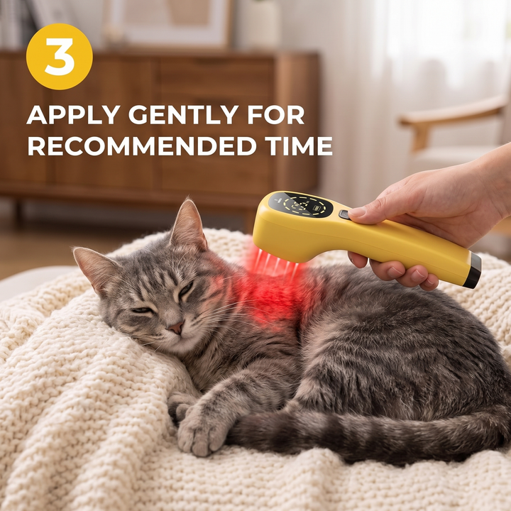 Professional Cold Laser Therapy Device for Pets Handheld Red Light Therapy Tool Designed to Support Joint and Muscle Recovery in Dogs and Cats