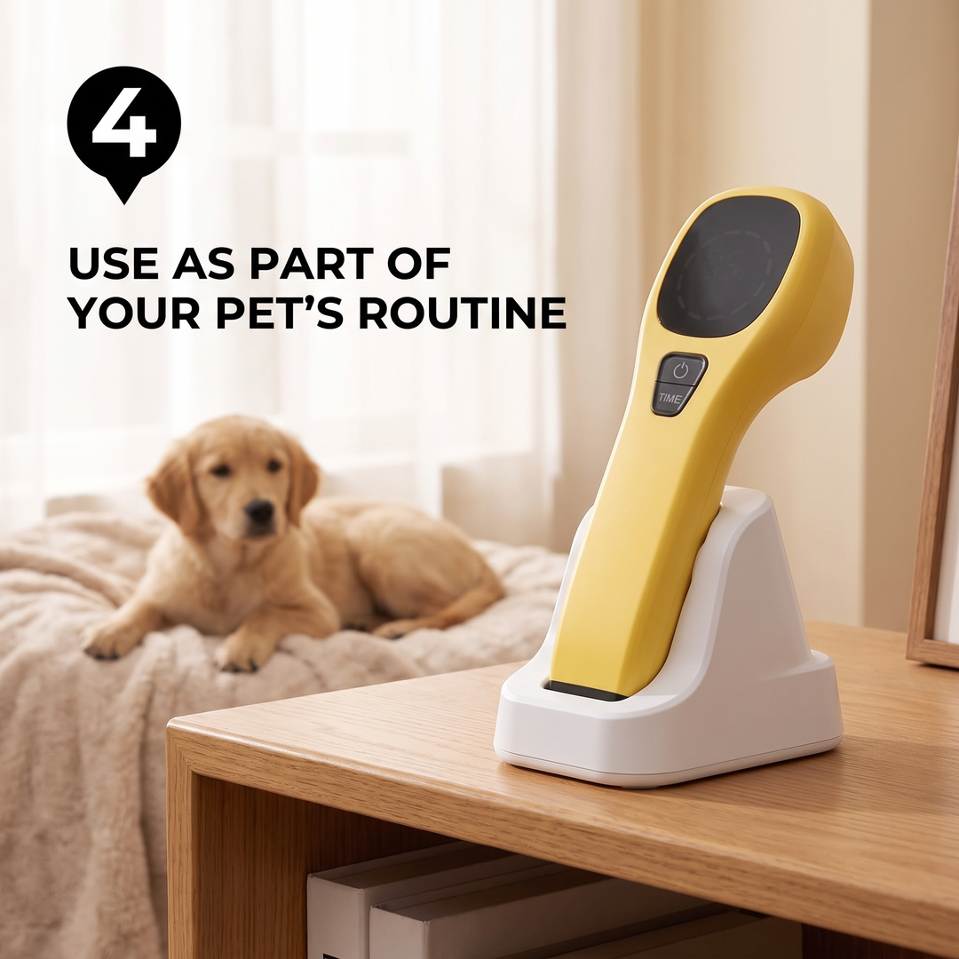Professional Cold Laser Therapy Device for Pets Handheld Red Light Therapy Tool Designed to Support Joint and Muscle Recovery in Dogs and Cats