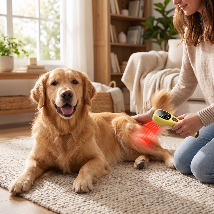 Professional Cold Laser Therapy Device for Pets Handheld Red Light Therapy Tool Designed to Support Joint and Muscle Recovery in Dogs and Cats