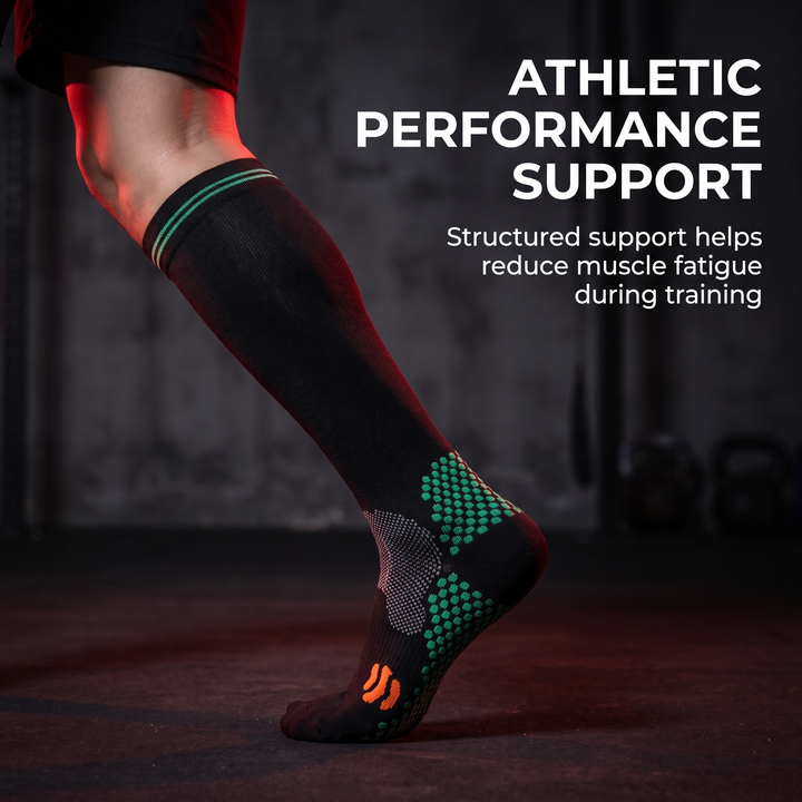 Athletic performance support feature - PHYSIOATHLETX compression sports socks