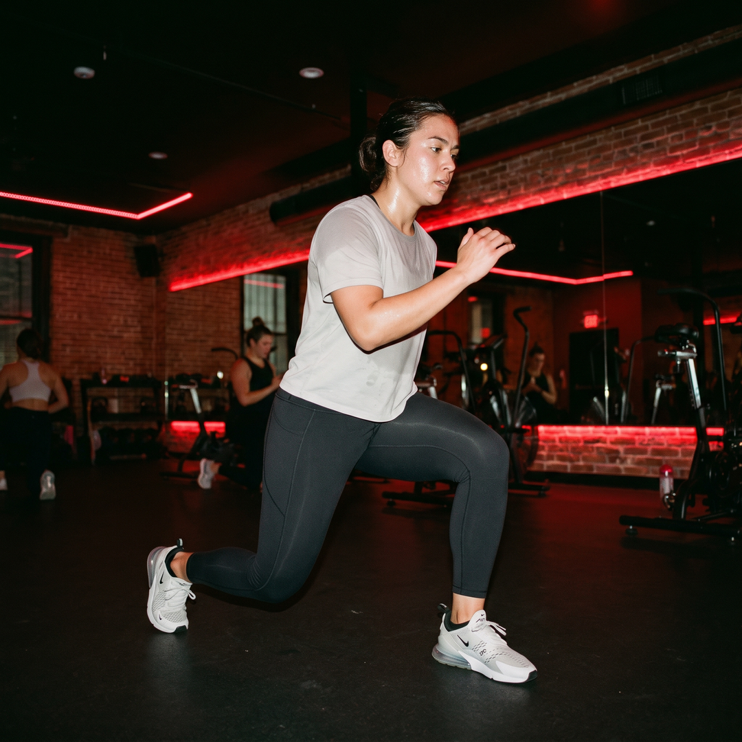 Gym workout activity wearing shoes fitted with arch support insoles