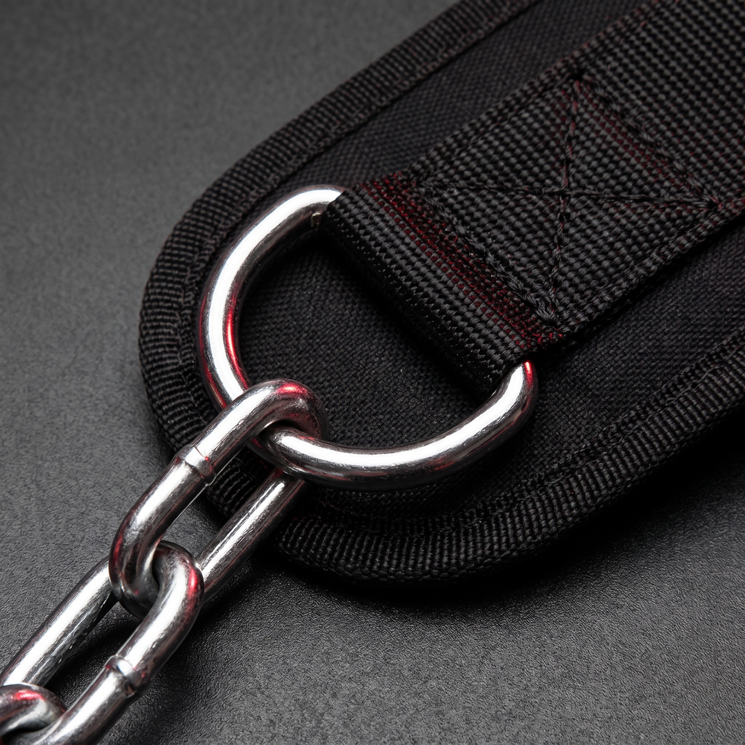 PHYSIOATHLETX Heavy-Duty Dip Belt with Chain - Buckle Fastening Macro