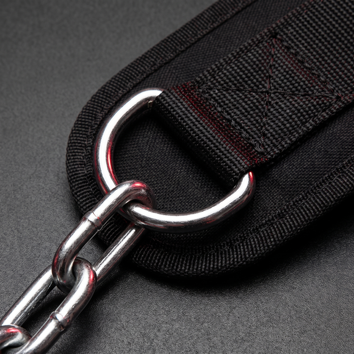 PHYSIOATHLETX Heavy-Duty Dip Belt with Chain - Buckle Fastening Macro