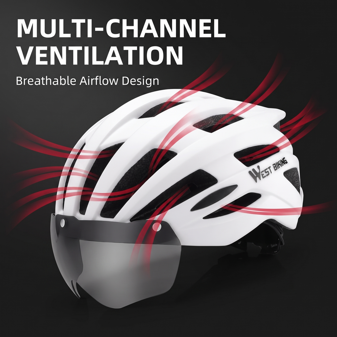 Multi-Channel Ventilation - Breathable Cycling Helmet Airflow Design