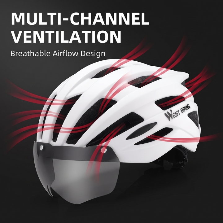 Multi-Channel Ventilation - Breathable Cycling Helmet Airflow Design