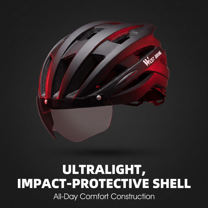 Ultralight Impact-Protective Shell Construction Cycling Helmet