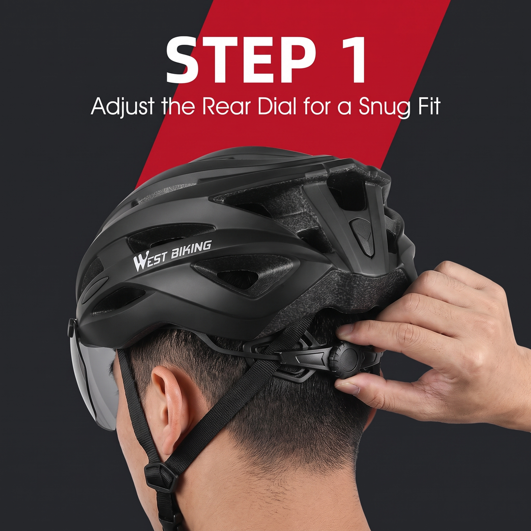 How to Use Step 1 - Adjust the Rear Dial for a Snug Helmet Fit