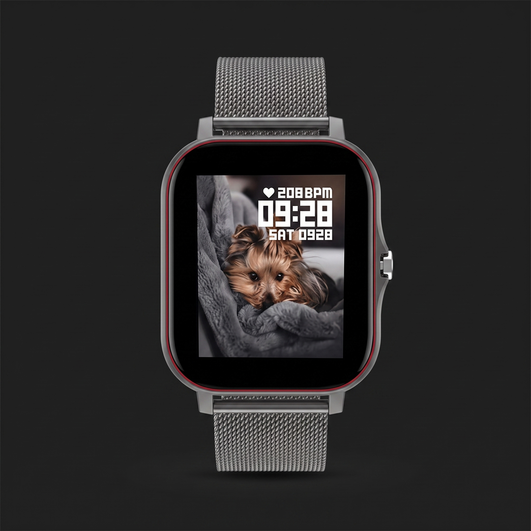 Fitness smartwatch in gray color