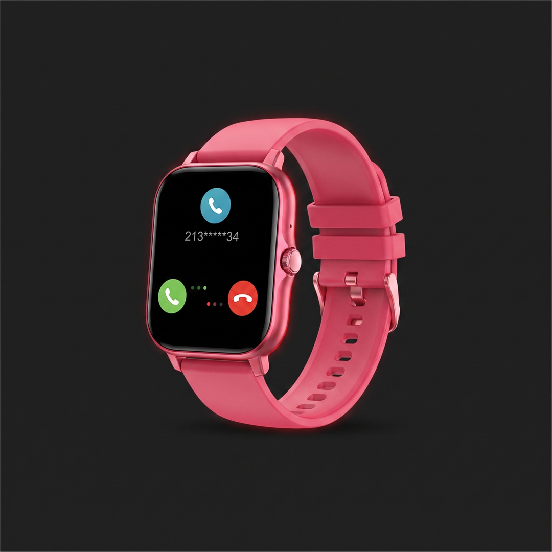 Fitness smartwatch in pink color